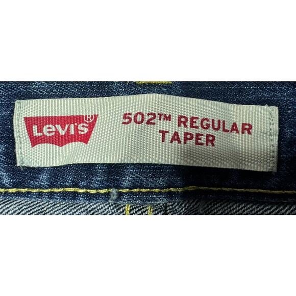 Levi’s 502 Youth Boys Distressed Straight Leg Blue Jeans - Size 14 (30x28) - Picture 6 of 7